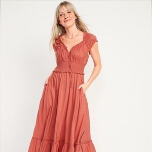 Old navy waist defined cap sleeve dress